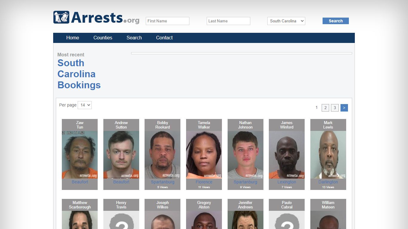 South Carolina Arrests and Inmate Search